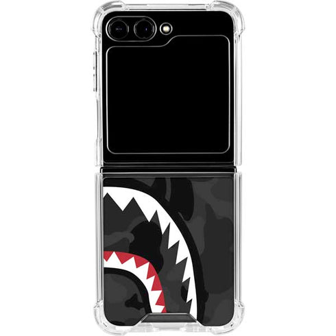 Shark Teeth Grey Street Camo Galaxy Z Flip5 5G Clear Case