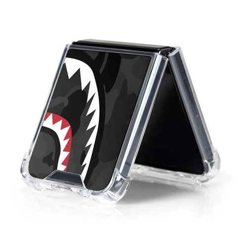 Shark Teeth Grey Street Camo Galaxy Z Flip5 5G Clear Case