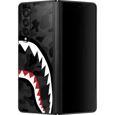 Shark Teeth Grey Street Camo Galaxy Z Fold3 5G Skin