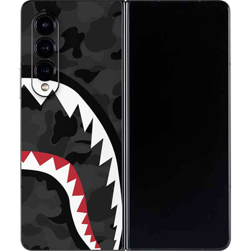 Shark Teeth Grey Street Camo Galaxy Z Fold4 5G Skin