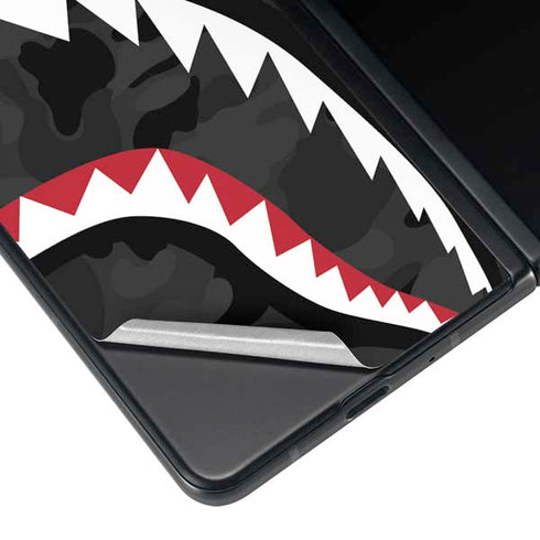 Shark Teeth Grey Street Camo Galaxy Z Fold4 5G Skin
