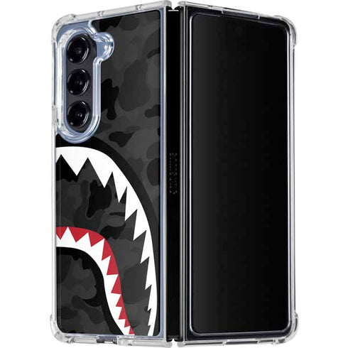 Shark Teeth Grey Street Camo Galaxy Z Fold5 5G Clear Case