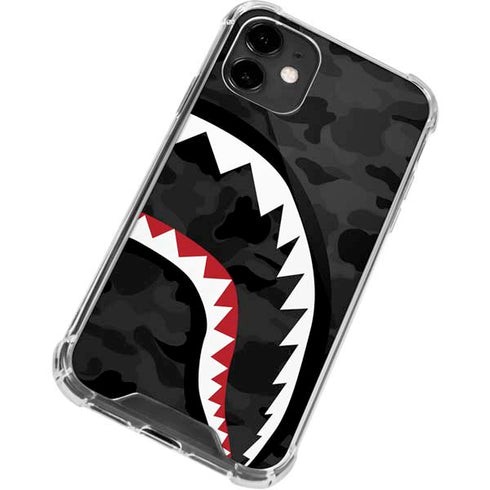 Shark Teeth Grey Street Camo iPhone 12 Clear Case