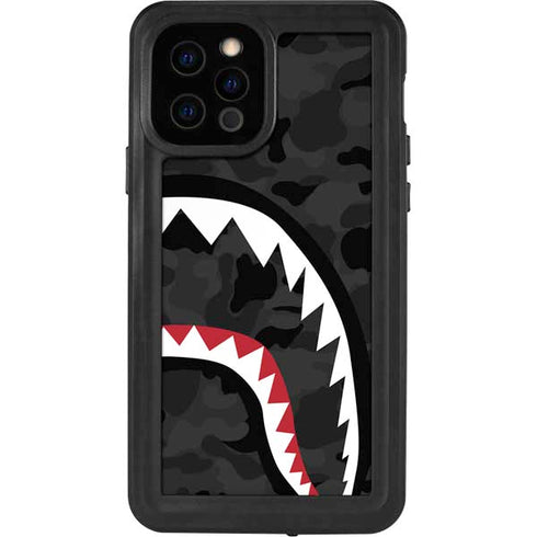 Shark Teeth Grey Street Camo iPhone 12 Pro Waterproof Case