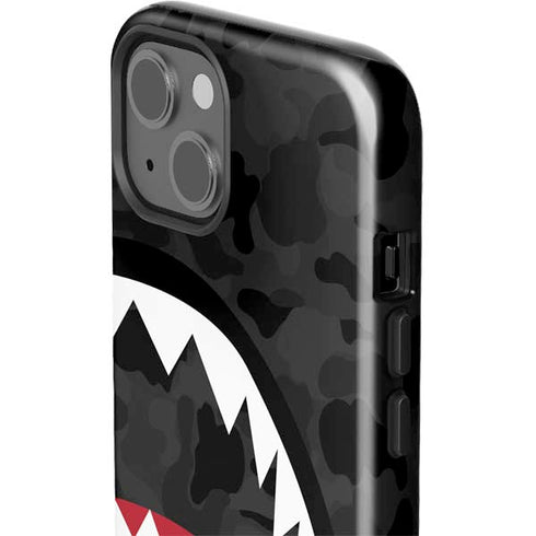 Shark Teeth Grey Street Camo iPhone 15 Plus Impact Case