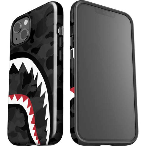 Shark Teeth Grey Street Camo iPhone 14 Impact Case