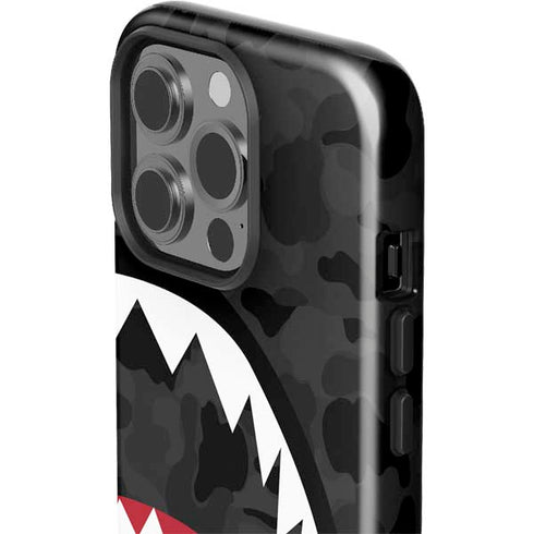 Shark Teeth Grey Street Camo iPhone 14 Pro Impact Case