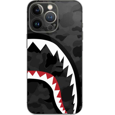 Shark Teeth Grey Street Camo iPhone 14 Pro Skin