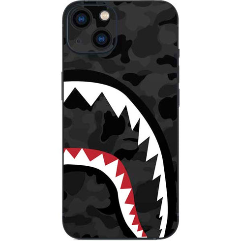 Shark Teeth Grey Street Camo iPhone 14 Skin