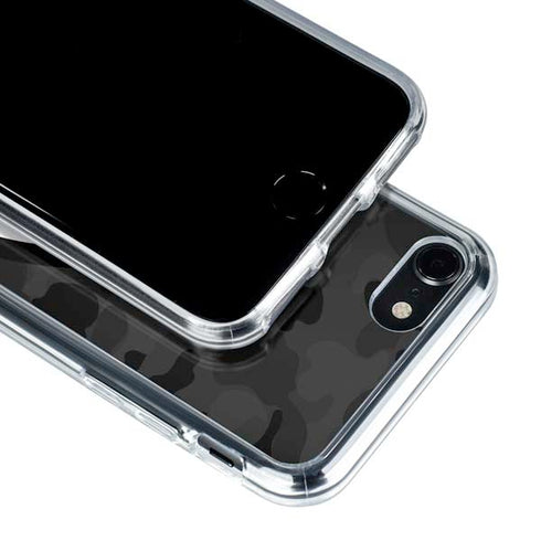 Shark Teeth Grey Street Camo iPhone SE (2nd & 3rd Gen) Clear Case