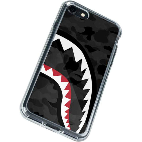 Shark Teeth Grey Street Camo iPhone SE (2nd & 3rd Gen) Clear Case