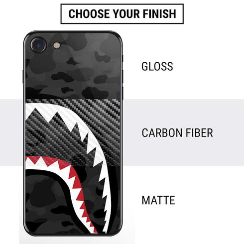 Shark Teeth Grey Street Camo iPhone SE (2nd & 3rd Gen) Skin