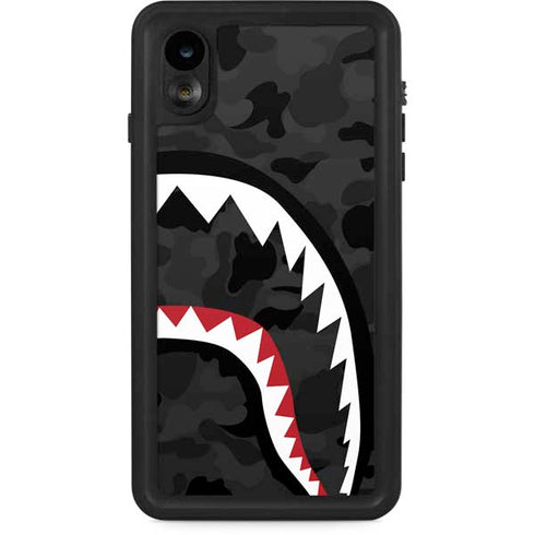 Shark Teeth Grey Street Camo iPhone XR Waterproof Case