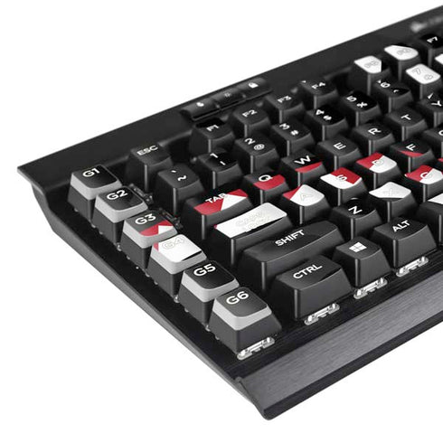 Shark Teeth Grey Street Camo K95 RGB PLATINUM Mechanical Gaming Keyboard Skin