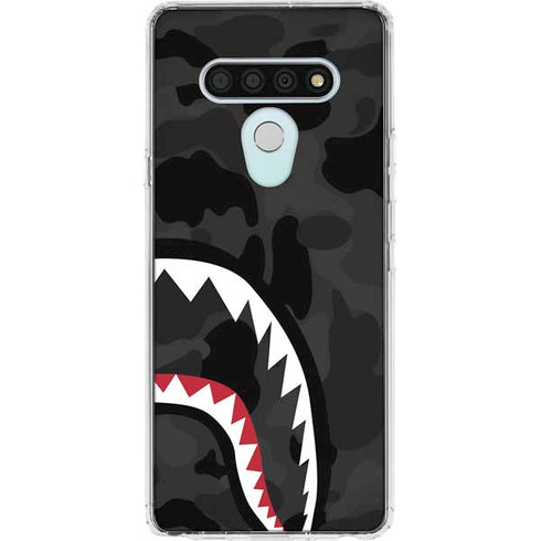 Shark Teeth Grey Street Camo LG Stylo 6 Clear Case