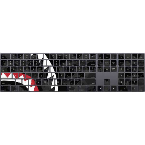 Shark Teeth Grey Street Camo Magic Keyboard with Numeric Keypad Skin