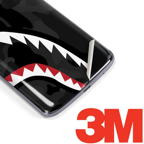 Shark Teeth Grey Street Camo Moto E5 Plus Skin
