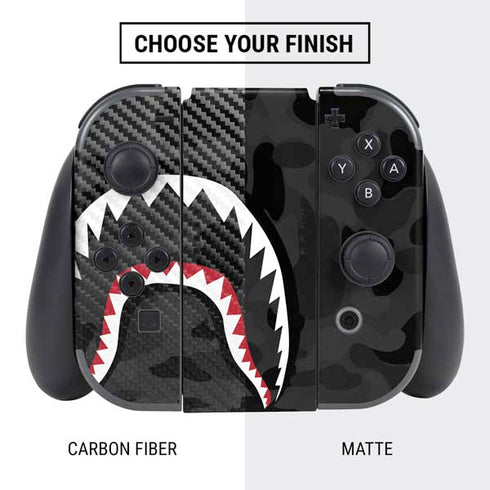 Shark Teeth Grey Street Camo Nintendo Switch Bundle Skin