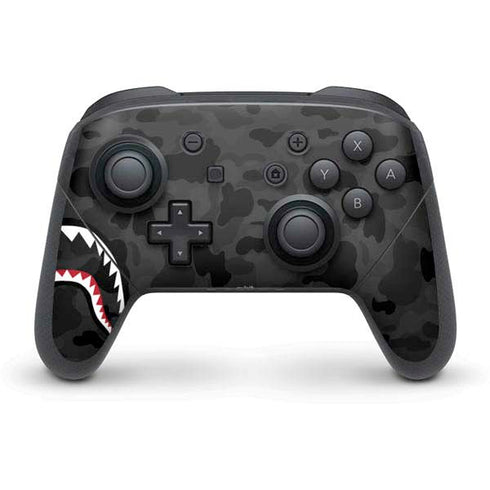 Shark Teeth Grey Street Camo Nintendo Switch Pro Controller Skin