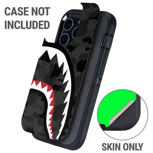 Shark Teeth Grey Street Camo Otterbox Defender iPhone Skin