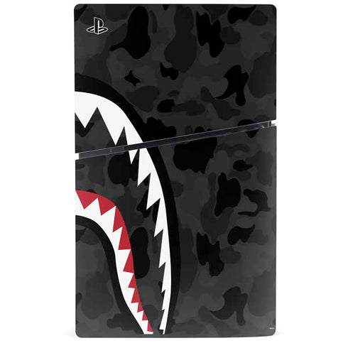 Shark Teeth Grey Street Camo PS5 Slim Disk Bundle Skin