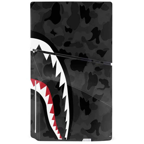 Shark Teeth Grey Street Camo PS5 Slim Disk Bundle Skin
