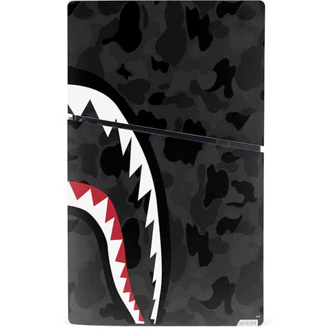 Shark Teeth Grey Street Camo PS5 Slim Digital Edition Console Skin