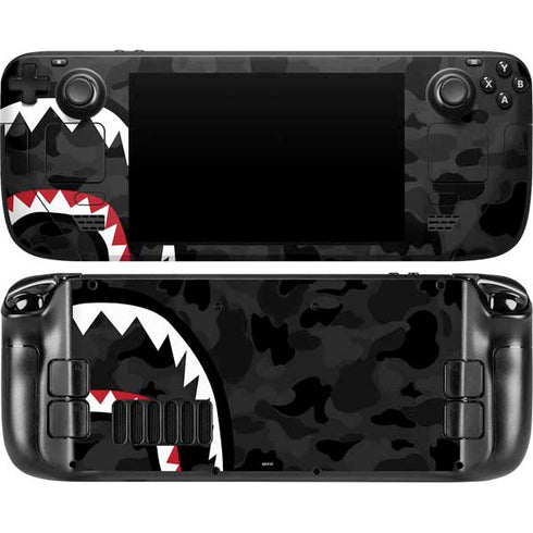 Shark Teeth Grey Street Camo Steam Deck Handheld Gaming Computer Skin