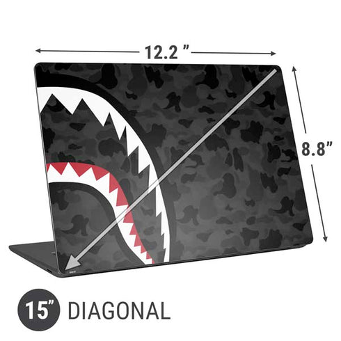 Shark Teeth Grey Street Camo Universal Laptop 15in (12.2 x 8.8in) Skin