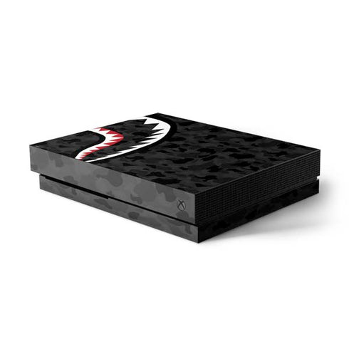 Shark Teeth Grey Street Camo Xbox One X Console Skin