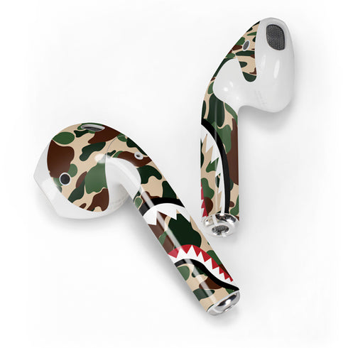 Shark Teeth Street Camo Apple AirPods 2 Skin
