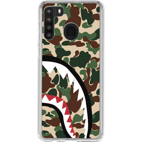 Shark Teeth Street Camo Galaxy A21 Clear Case