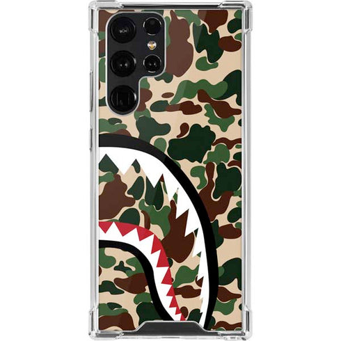 Shark Teeth Street Camo Galaxy S22 Ultra Clear Case