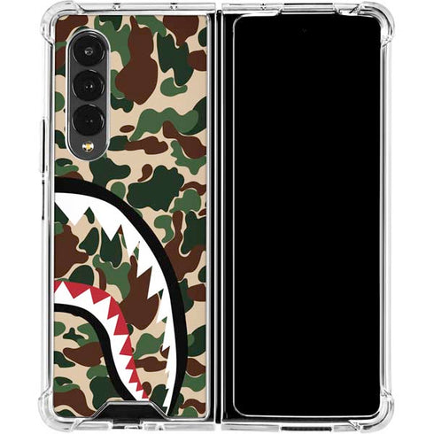 Shark Teeth Street Camo Galaxy Z Fold4 5G Clear Case