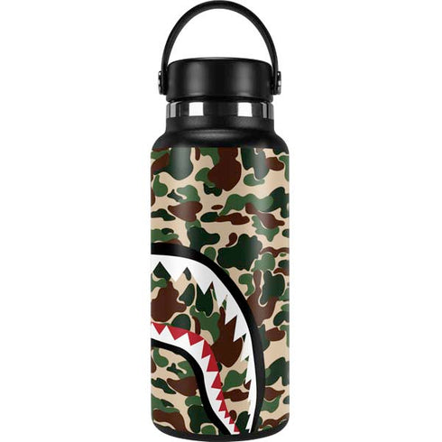 Shark Teeth Street Camo Hydro Flask 32oz Wide Mouth Skin