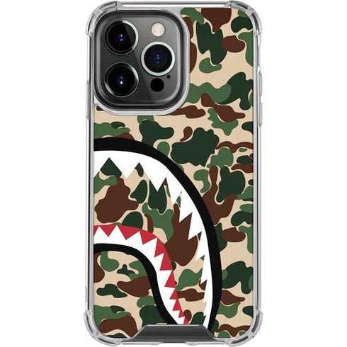 Shark Teeth Street Camo iPhone 15 Pro Clear Case