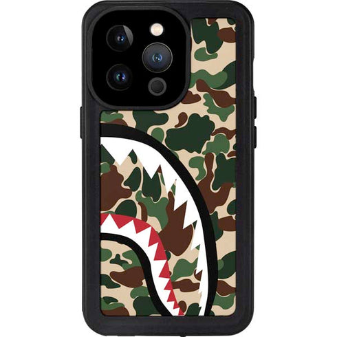 Shark Teeth Street Camo iPhone 15 Pro Waterproof Case