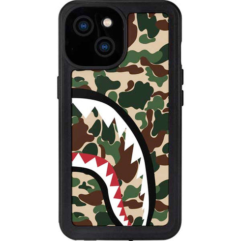 Shark Teeth Street Camo iPhone 15 Waterproof Case