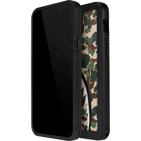 Shark Teeth Street Camo iPhone 15 Waterproof Case