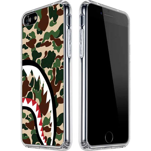 Shark Teeth Street Camo iPhone SE (2nd & 3rd Gen) Clear Case