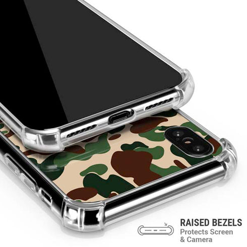 Shark Teeth Street Camo iPhone XS Max Clear Case