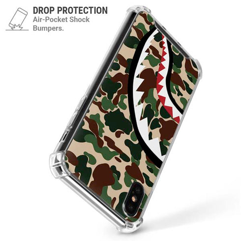 Shark Teeth Street Camo iPhone XS Max Clear Case