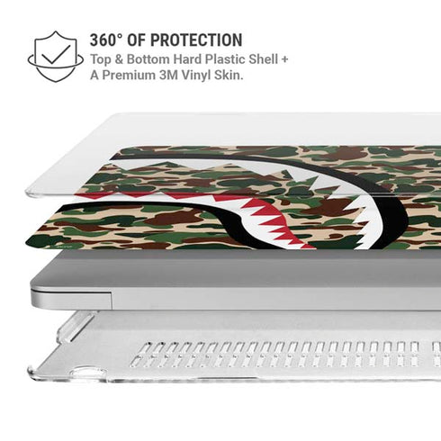 Shark Teeth Street Camo MacBook Air 15in (2023-2025) Case plus Skin