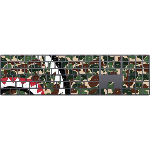 Shark Teeth Street Camo Magic Keyboard with Numeric Keypad Skin