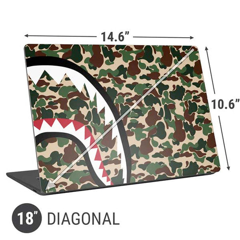 Shark Teeth Street Camo Universal Laptop 18in (14.6 x 10.6in) Skin