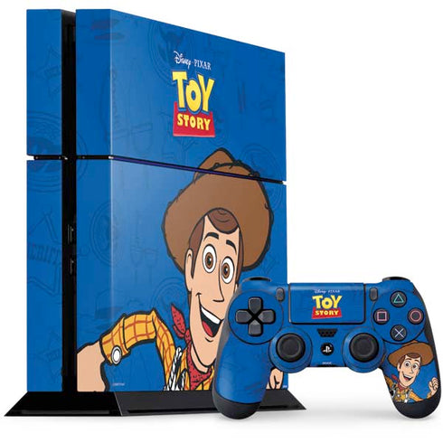 Disney Toy Story Sheriff Woody PS4 Console and Controller Bundle Skin