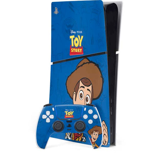 Disney Toy Story Sheriff Woody PS5 Slim Digital Edition Console Skin