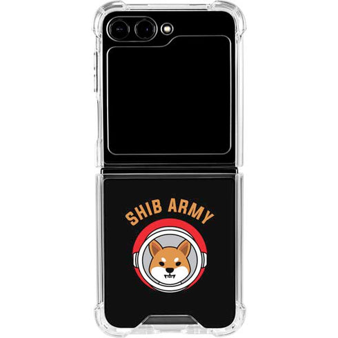Shib Army Crypto Galaxy Z Flip5 5G Clear Case