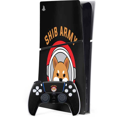 Shib Army Crypto PS5 Slim Digital Edition Bundle Skin