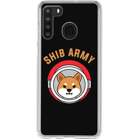 Shib Army Crypto Galaxy A21 Clear Case